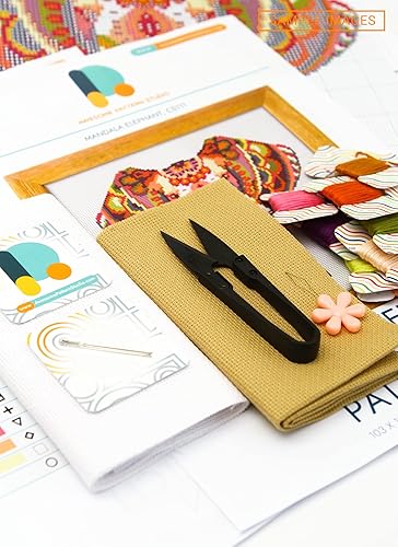 Miniatura 4 de Santiago Chile CS259-1 - Kit de Punto de Cruz Contado #2. Juego de Hilos, Agujas, Tejido AIDA, Enhebrador de Agujas, Cortadoras de Bordado y Patrón