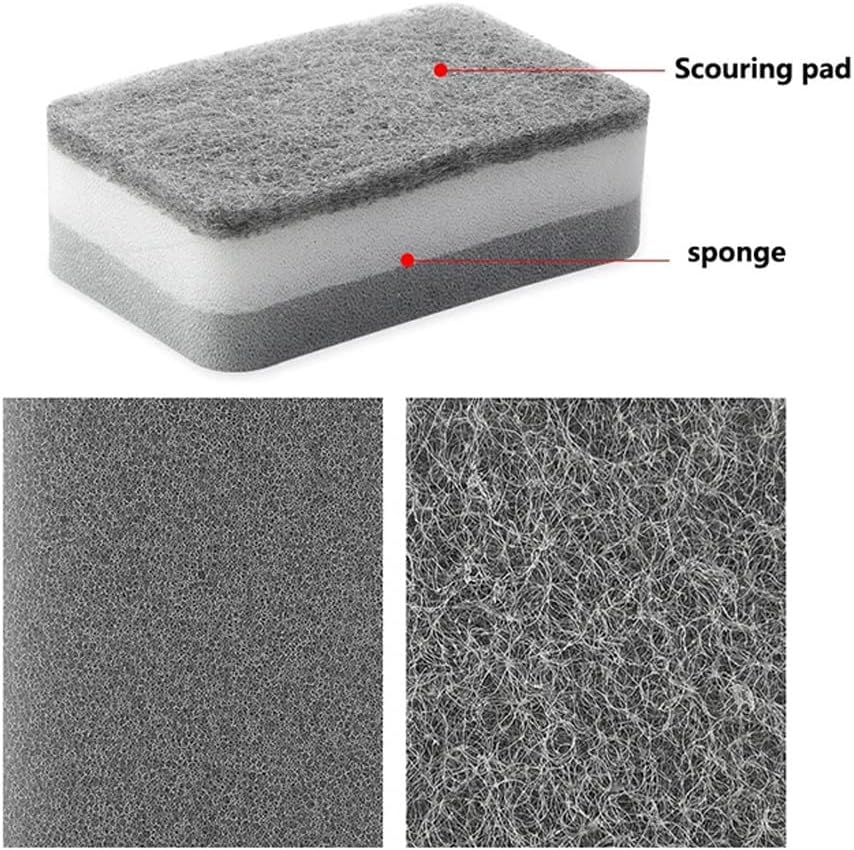 Double-Sided Cleaning Sponge Rub Pot Dish Bowl Absorbent Scouring Pad Kitchen Dishes Removing Brush Cloth