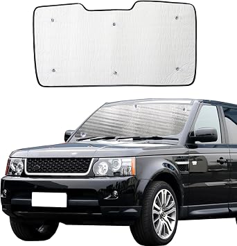 Windshield Sun Shade Compatible with Land Rover Range Rover Sport 2005-2013, Front Window Sun Shade UV Rays Sun Visor Protector Keep Your Vehicle Cool 05-131 Piece