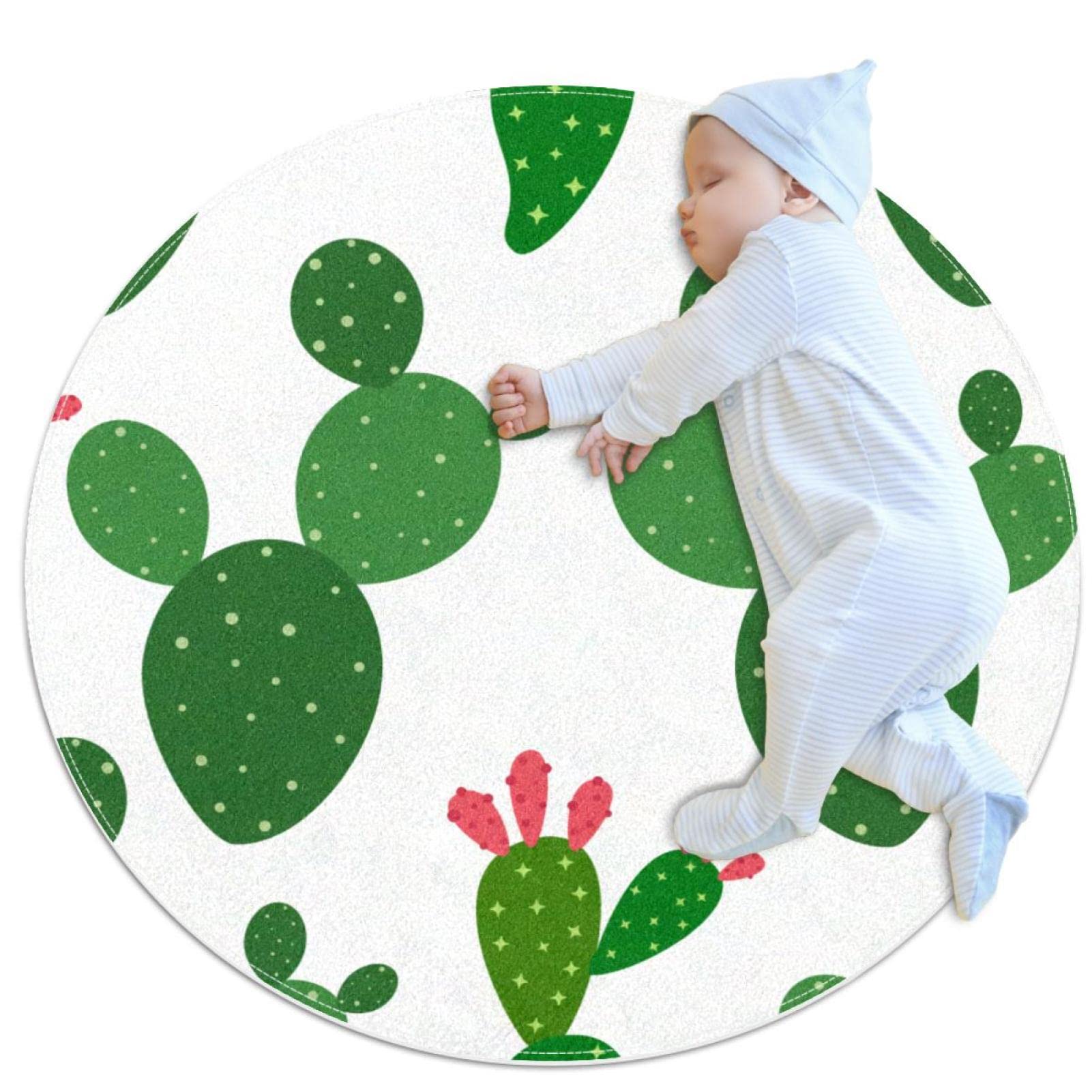 Tapis cactus floral vert JDEZ pour éveiller l'imagination des petits aventuriers