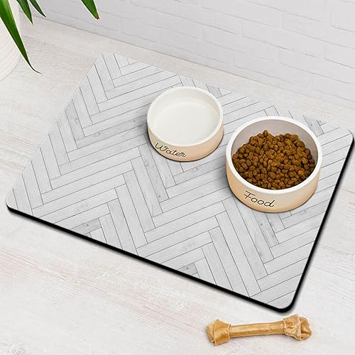 Tapetes absorbentes de comida para perros y gatos, tapetes absorbentes de comida para gatos y mascotas, de secado rápido, para alimentos y agua,