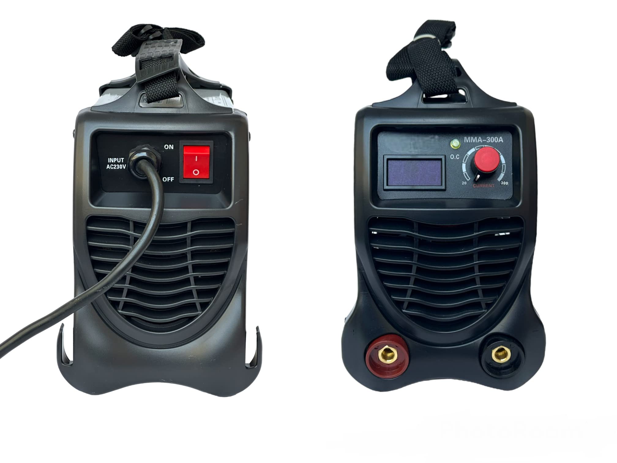 TANIASHOP Saldatrice inverter ad elettrodo 300 Ampere per fabbro con cavi e maschera display LCD digitale saldatrice elettrica portatile leggera