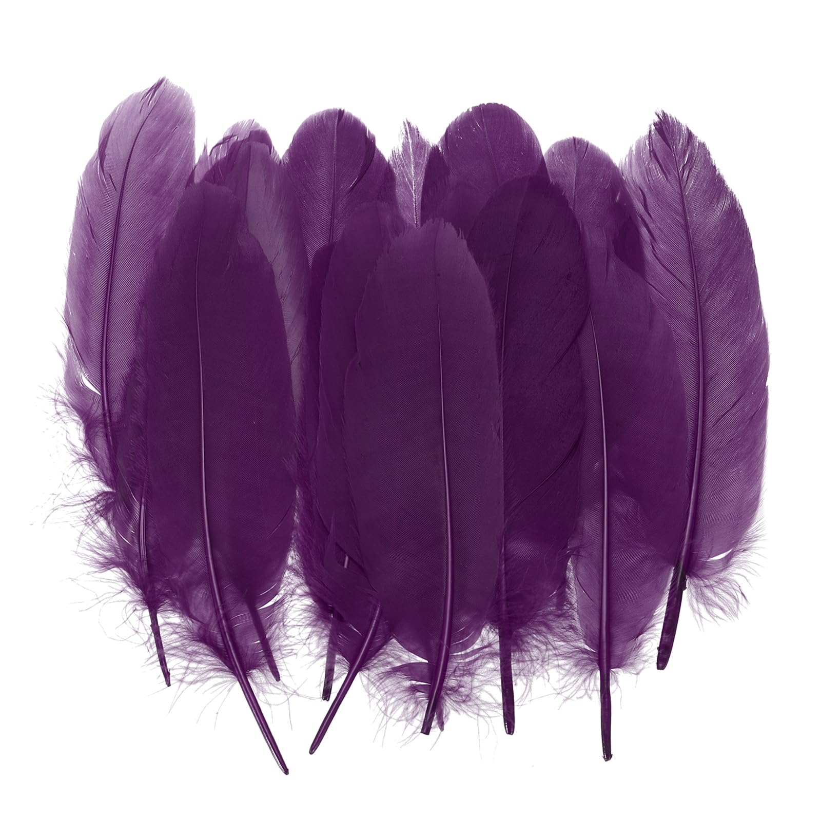 PATIKIL 4-7" Natural Goose Feathers Bulk for Crafts, 300 Pack Long Assorted Colors Feathers Decor for DIY Dream Catchers, Hats, Garland, Vase Supplies Adults Crafting, Dark Purple