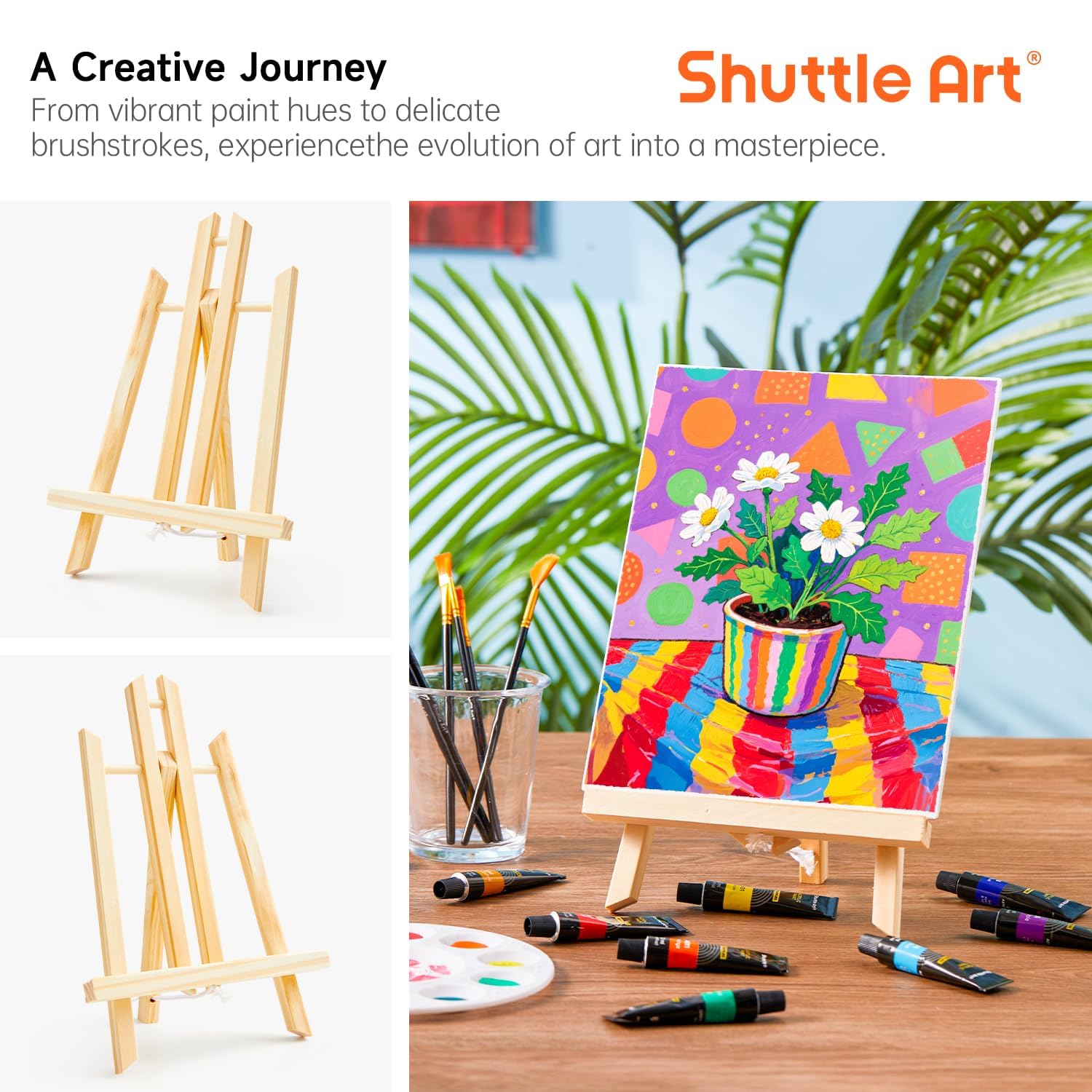 Shuttle Art Zestaw 87 farb akrylowych ze sztalugami