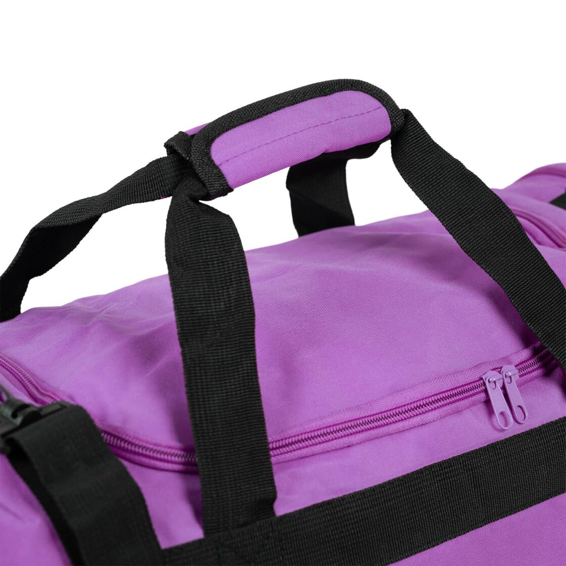 minimutz Sporttasche Pferd Kinder personalisiert, Reisetasche Reittasche Mädchen groß, Kindersporttasche mit Name 26L (lila)