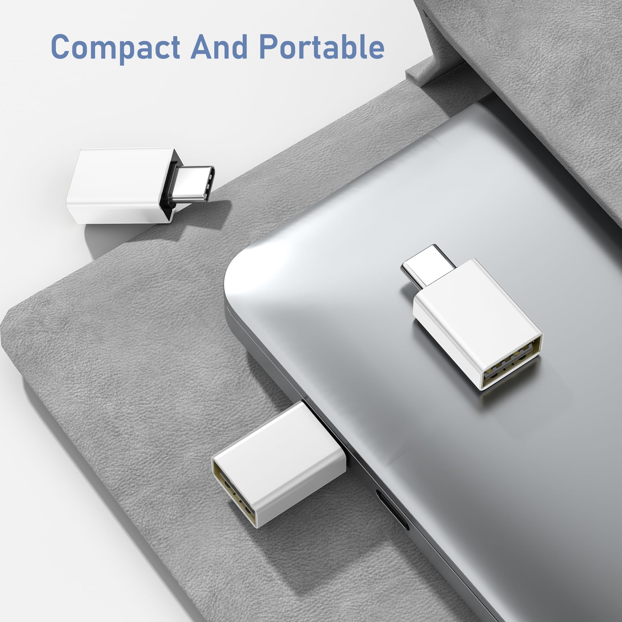 Adaptateur USB vers USB C (Lot de 2), Convertisseur USB Type C âle vers USB A 3.1 Feelle