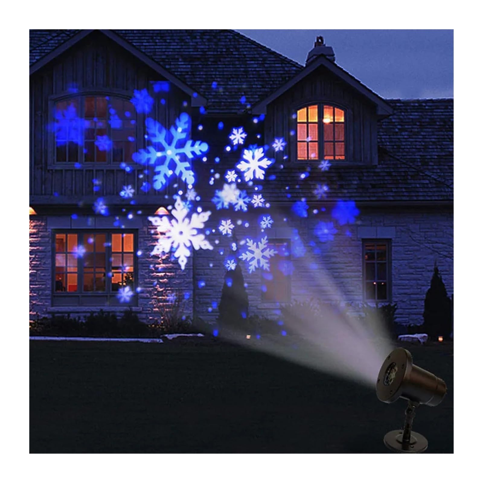 Christmas Snowflake Lamp Outdoor Party Wedding Snow Falling Landscape Projection