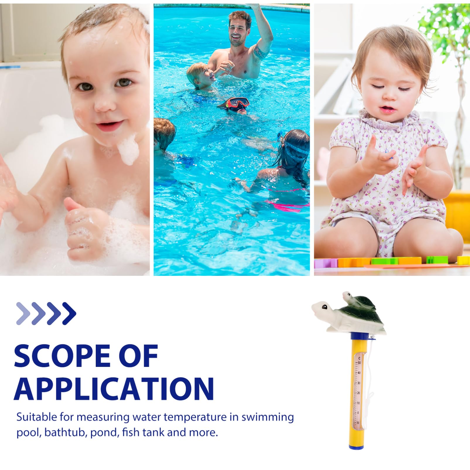 ifundom 4 Pezzi Termometro Galleggiante per Termometro Decorativo Forma per Piscina e da Facile Fahrenheit per Spa