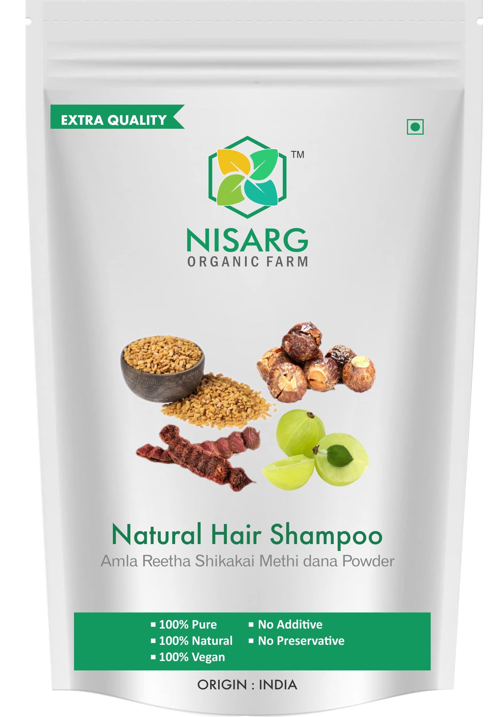 Natural Hair Shampoo Powder I with Amla, Aritha, Methi, Shikakai I Pure Organic and Natural I Traditional Method Made I Hair Care for Men & Women (200 gm)