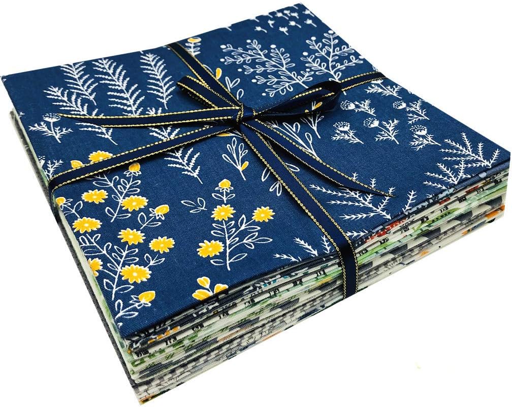 SZRUIZFZ 12 x 12 inches Print Cotton Precut Craft Fabric Bundle Squares for DIY