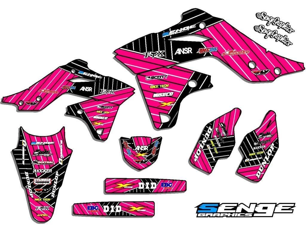 Amazon.com: 1992-1993 KX 250 Race Series Pink Senge Graphics