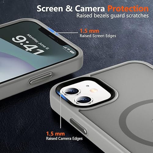 Vista 809 de MOCCA - Funda magnética resistente para iPhone 11 de 6.1 pulgadas, compatible con MagSafe, protector de pantalla de vidrio + protector de lente