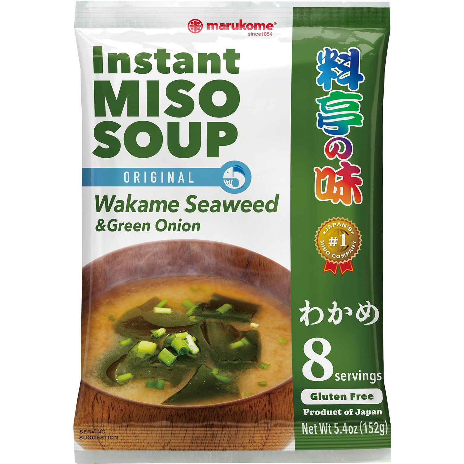 Marukome Sopa Instantánea de Miso Ryoutei-No-Aji con Wakame 156g