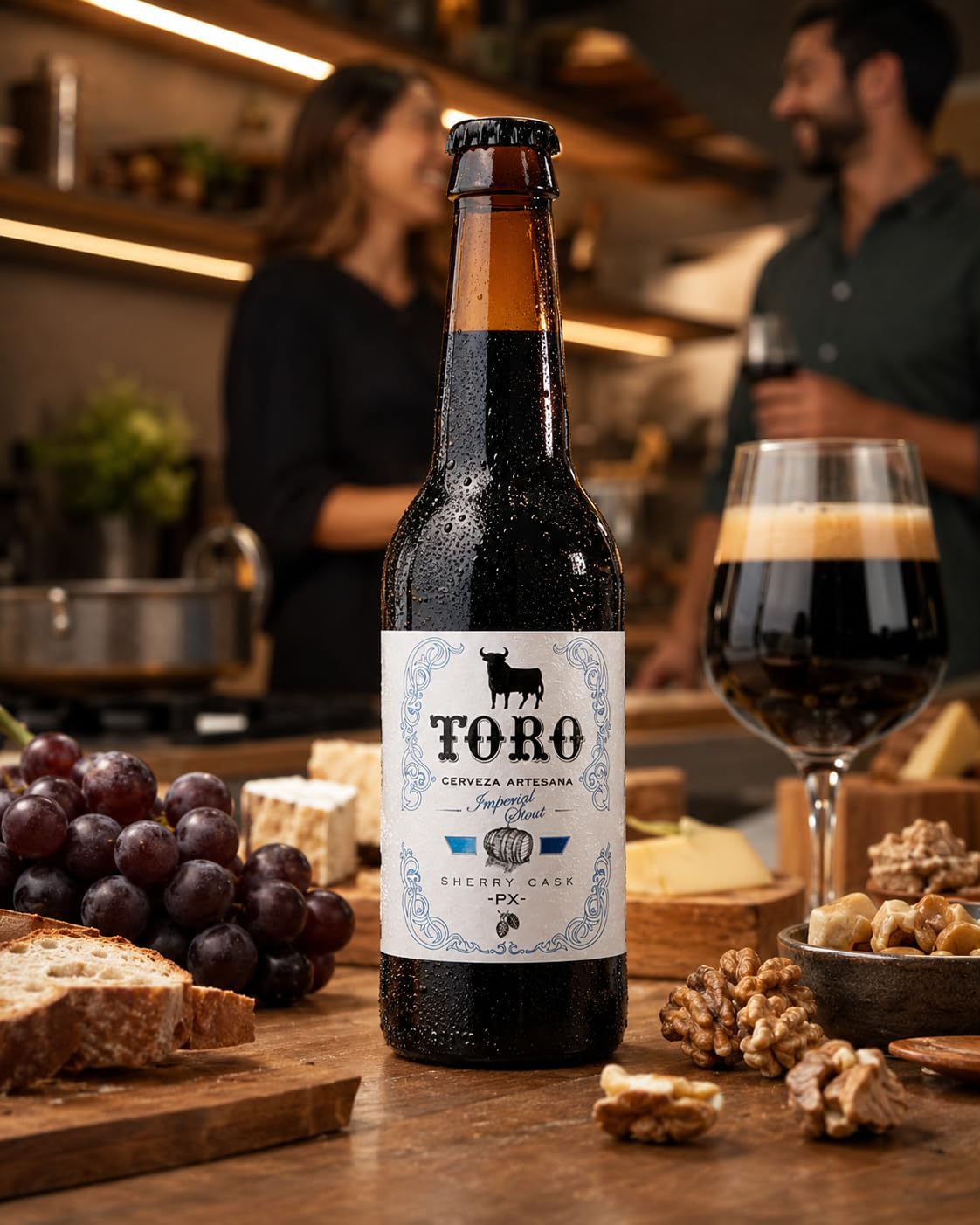 Cerveza TORO Imperial Stout Pedro Ximenez - Botellas de 33 cl. Cerveza Artesana Pilsen (11% alc. vol.). (24)