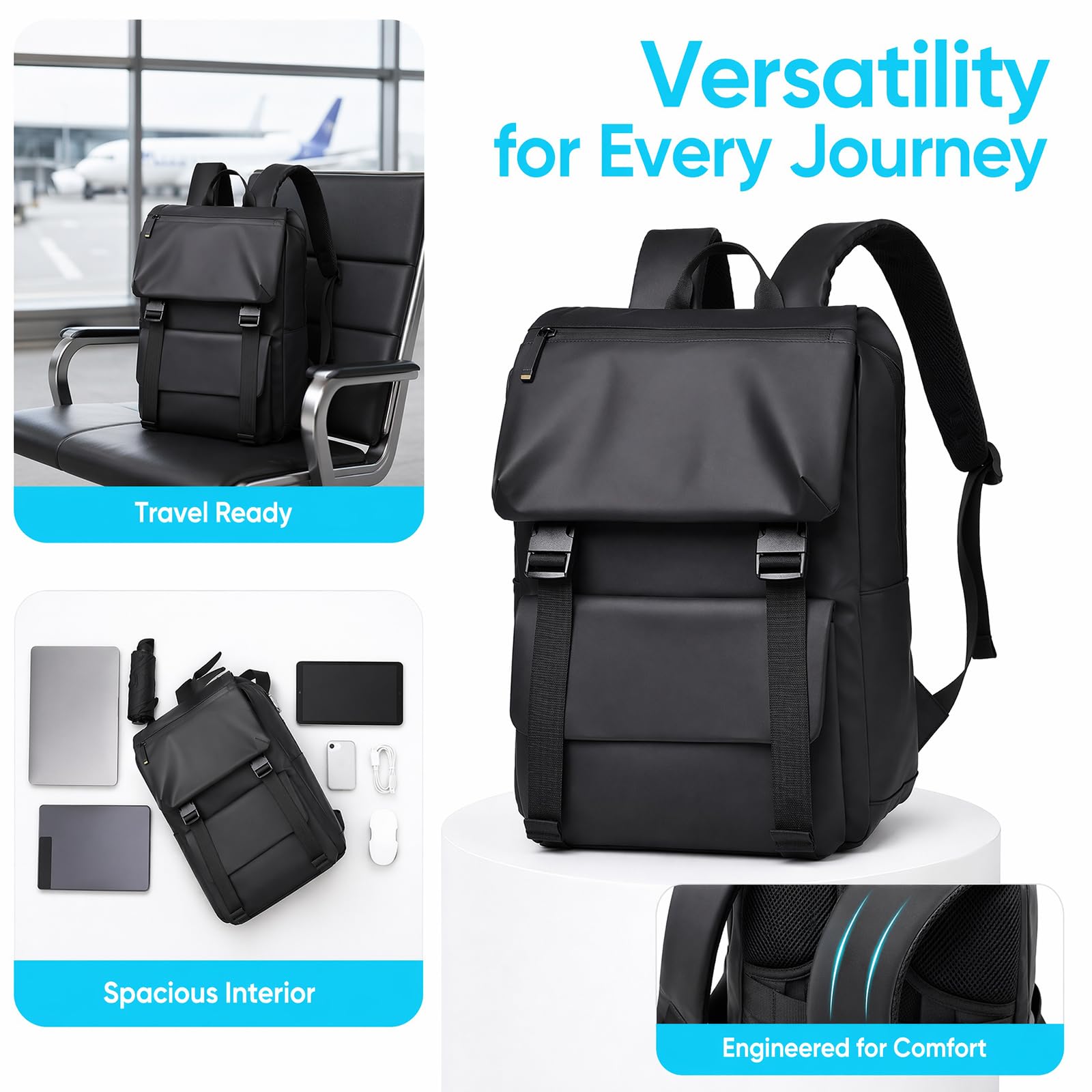 16-calowa twarda powłoka antykradzieżowa plecaka na laptop Wodoodporny PC Nylon Gaming Business Daypack,Grey