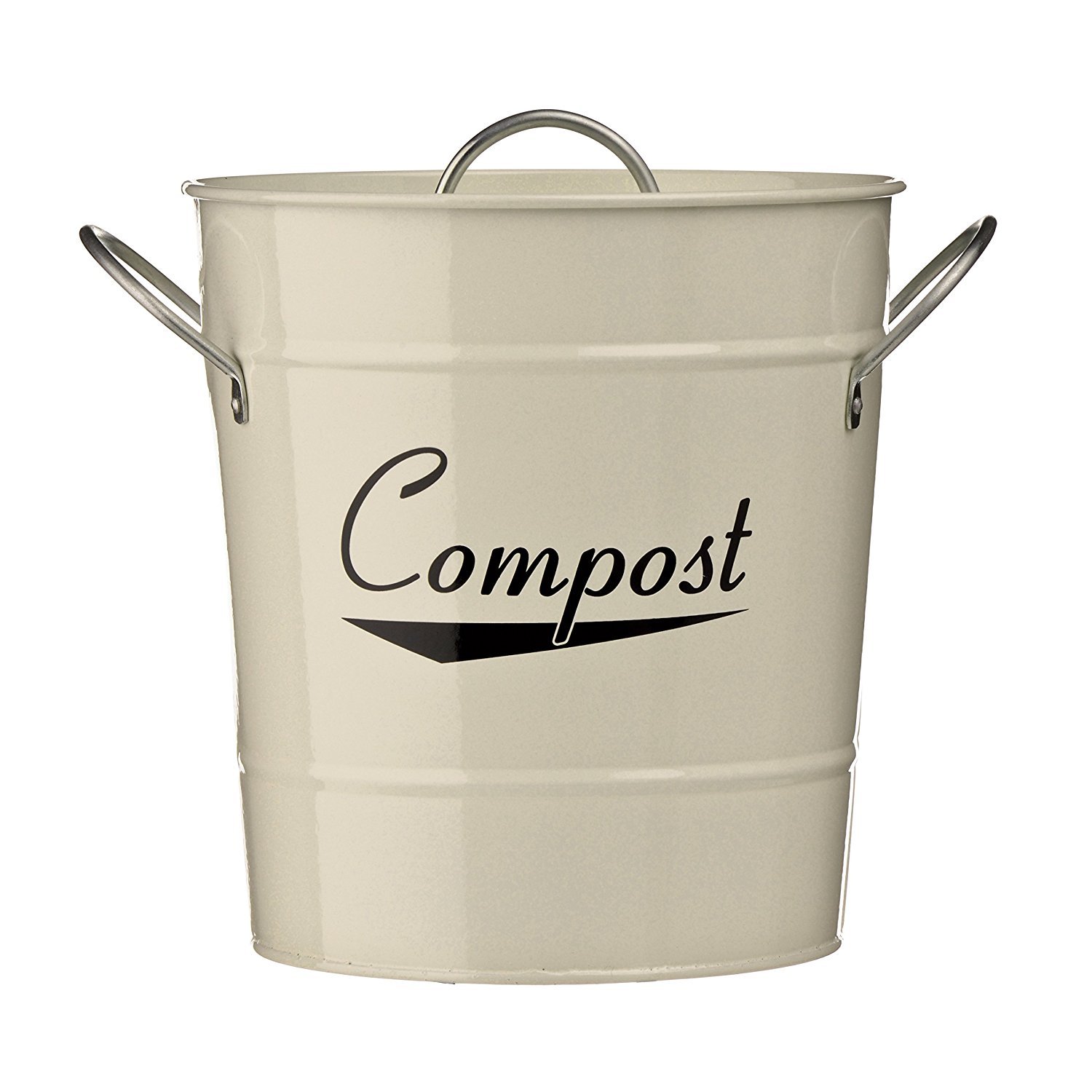 Bac à compost cuisine en acier galvanisé crème anti odeur compact