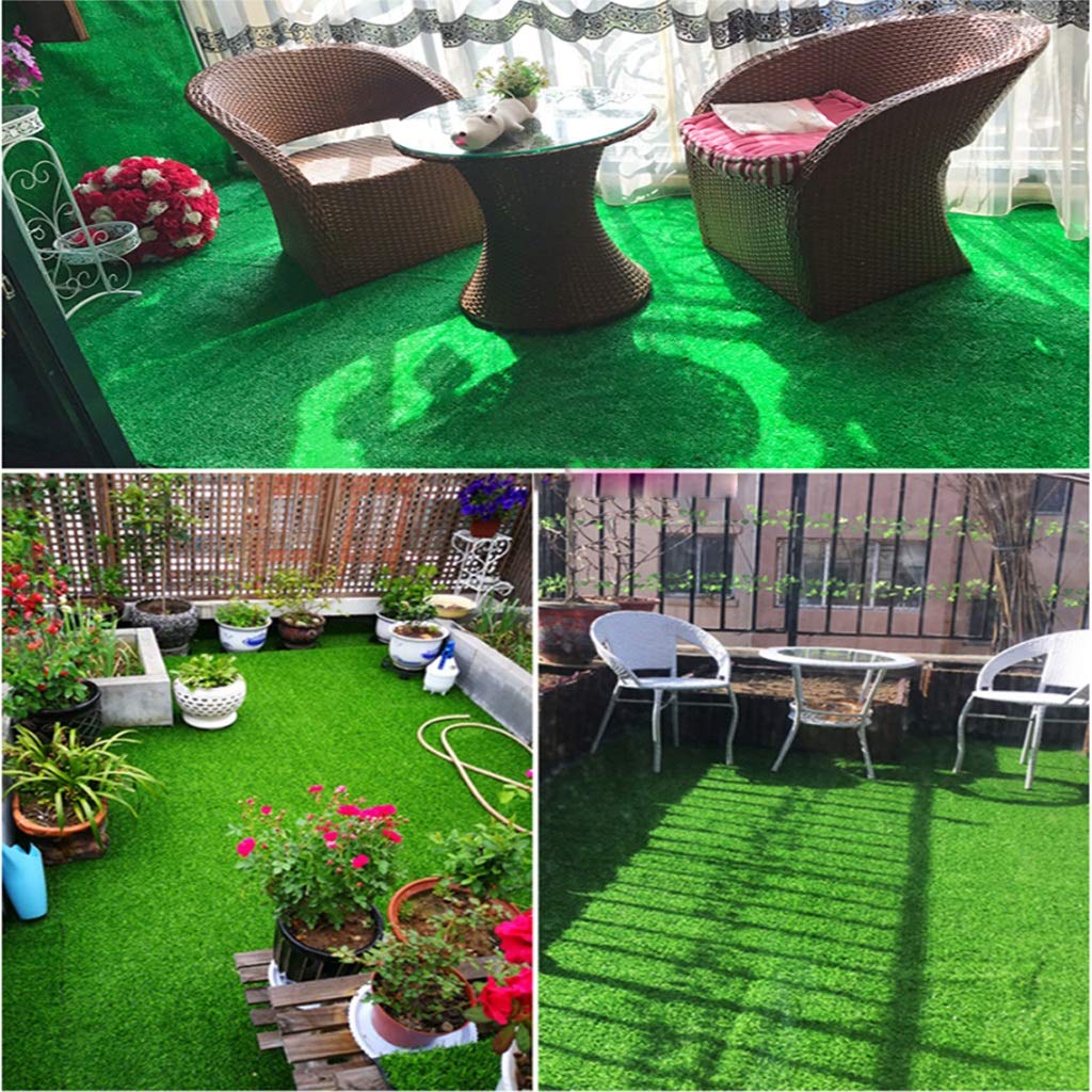 Prato in Erba Artificiale Altezza Pelo 15 mm, Prato da Giardino ad Alta densità | Prato per Le Vacanze ad Alta densità 2 x 1 Metro (Dimensioni: 2x5 m)