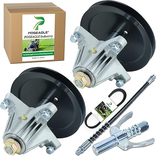 Paquete de 2 kit de montaje de husillo 918-04865A con correa 954-04219 que reemplaza 918-04636, 918-04636A, 918-04865 para Cub Cadet LTX 1045, LTX