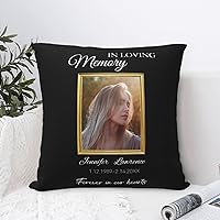 Vista 6 de Fundas de almohada conmemorativas personalizadas, fundas de almohada personalizadas para añadir el nombre de la foto, fecha y nombre, impresión