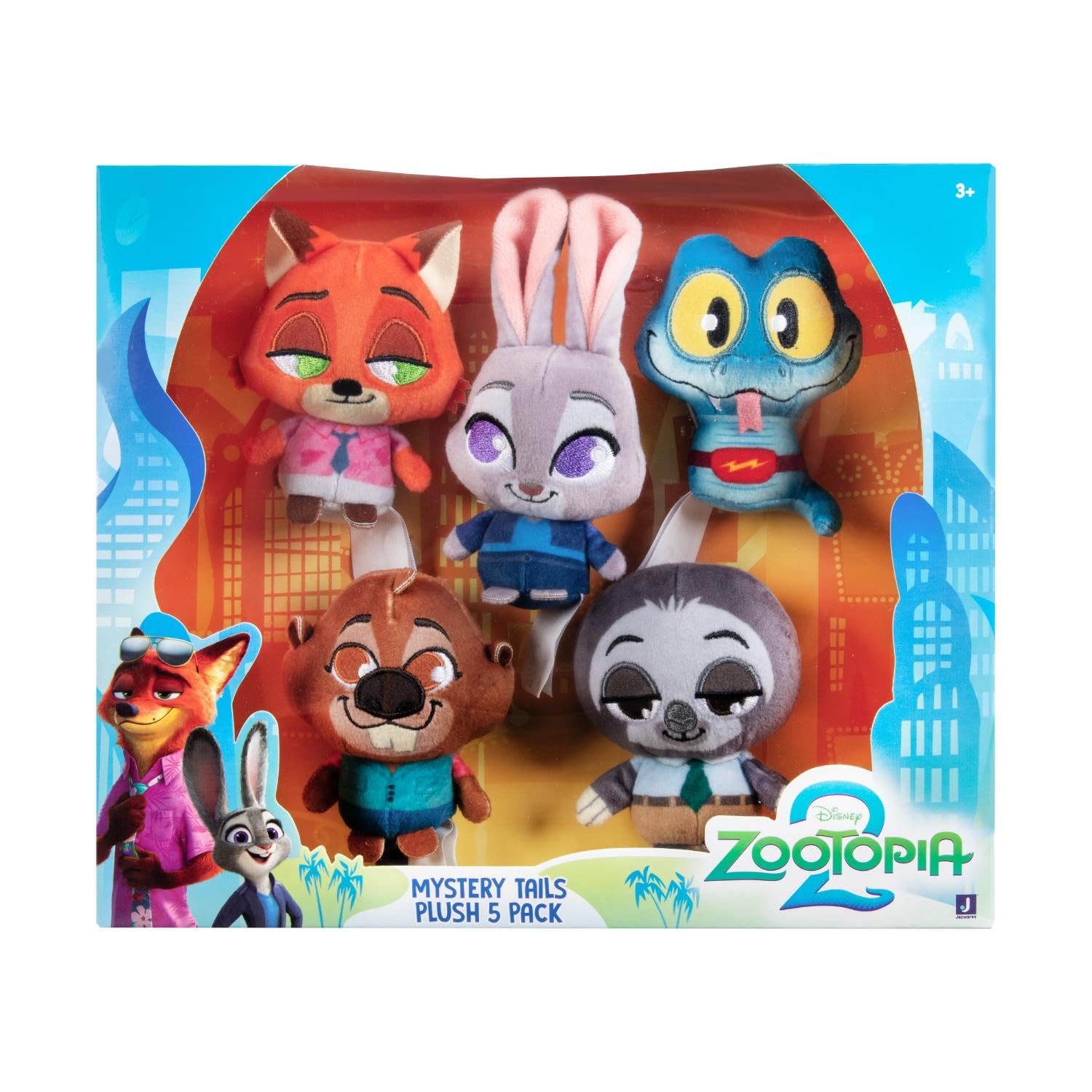 Disney's Zootopia 2 3” Mystery Tails 5-Pack Mini Plush - Toys for