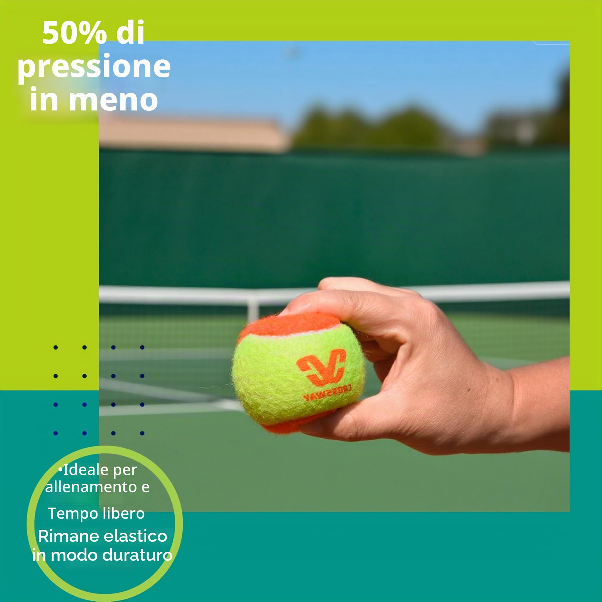Palline da Tennis per Principianti - Bassa Compressione Adatte per l'allenamento Giovanile e il Gioco Confezione da 20 Sacchetti con Palla