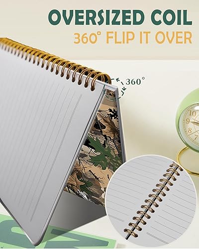 Miniatura 5 de Cuaderno de escritura en espiral a rayas, diario universitario forrado de tapa dura A5 para mujeres y niñas, encuadernación fuerte de doble alambre