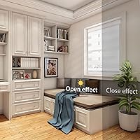 Vista 5 de Persianas horizontales de cebra personalizadas y sin cordones, persianas enrollables de doble capa, transparentes o con control de luz de privacidad