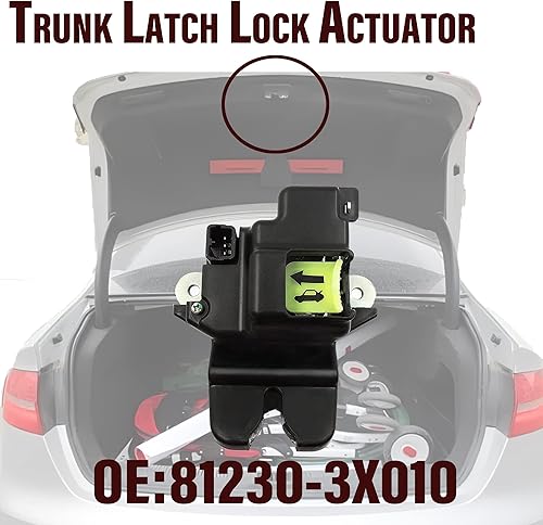 Miniatura 2 de HiSport Motor 81230-3X010 del actuador de bloqueo del pestillo del tronco - Compatible con Hyundai Elantra 2011-2016 - Conjunto de motor de actuador