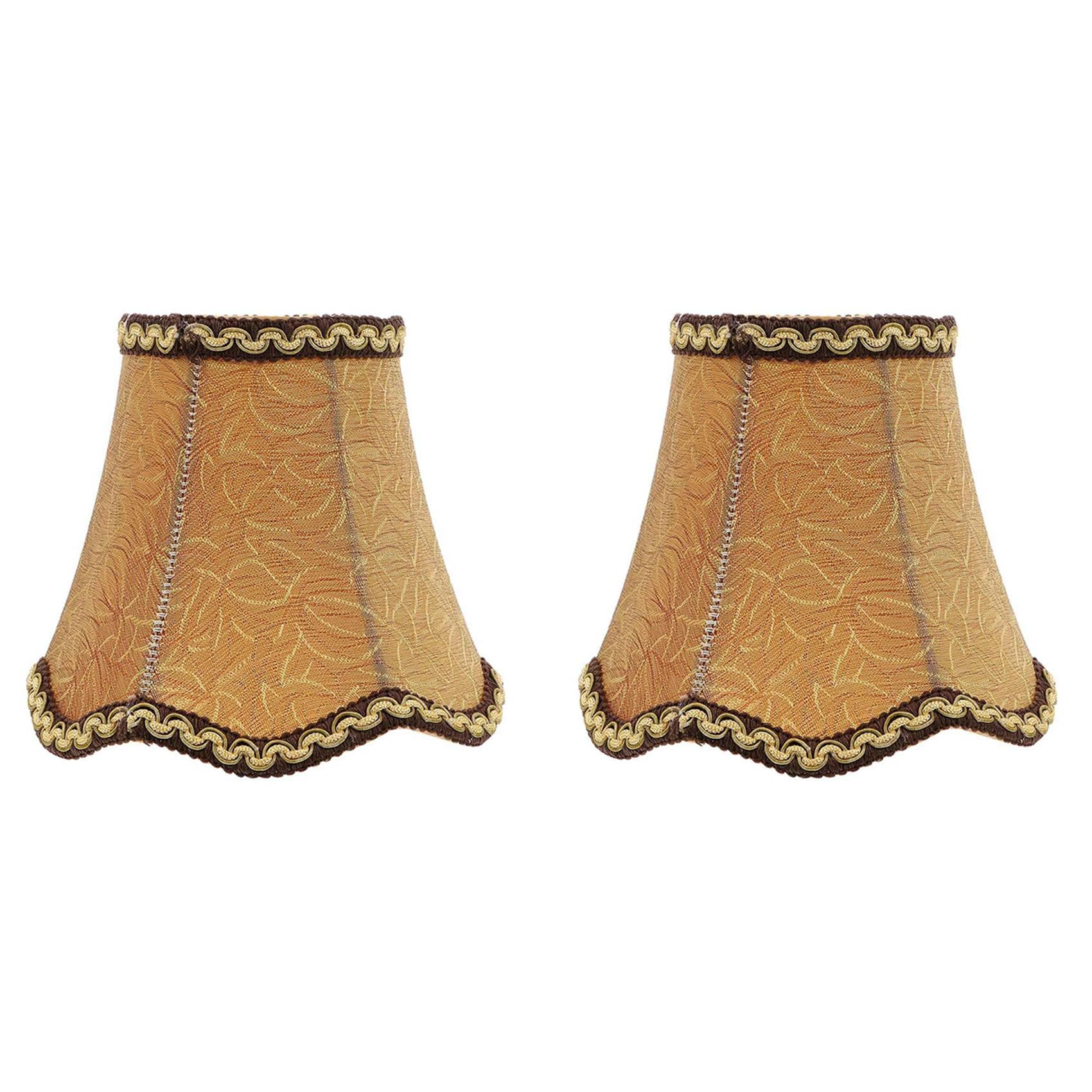 Hndhbfgrt 2X Chandelier Lamp Shades Fabric Cloth Clip on Light Shades Lamp Cover Drum Shade Lampshade Bulb Cover 13cm