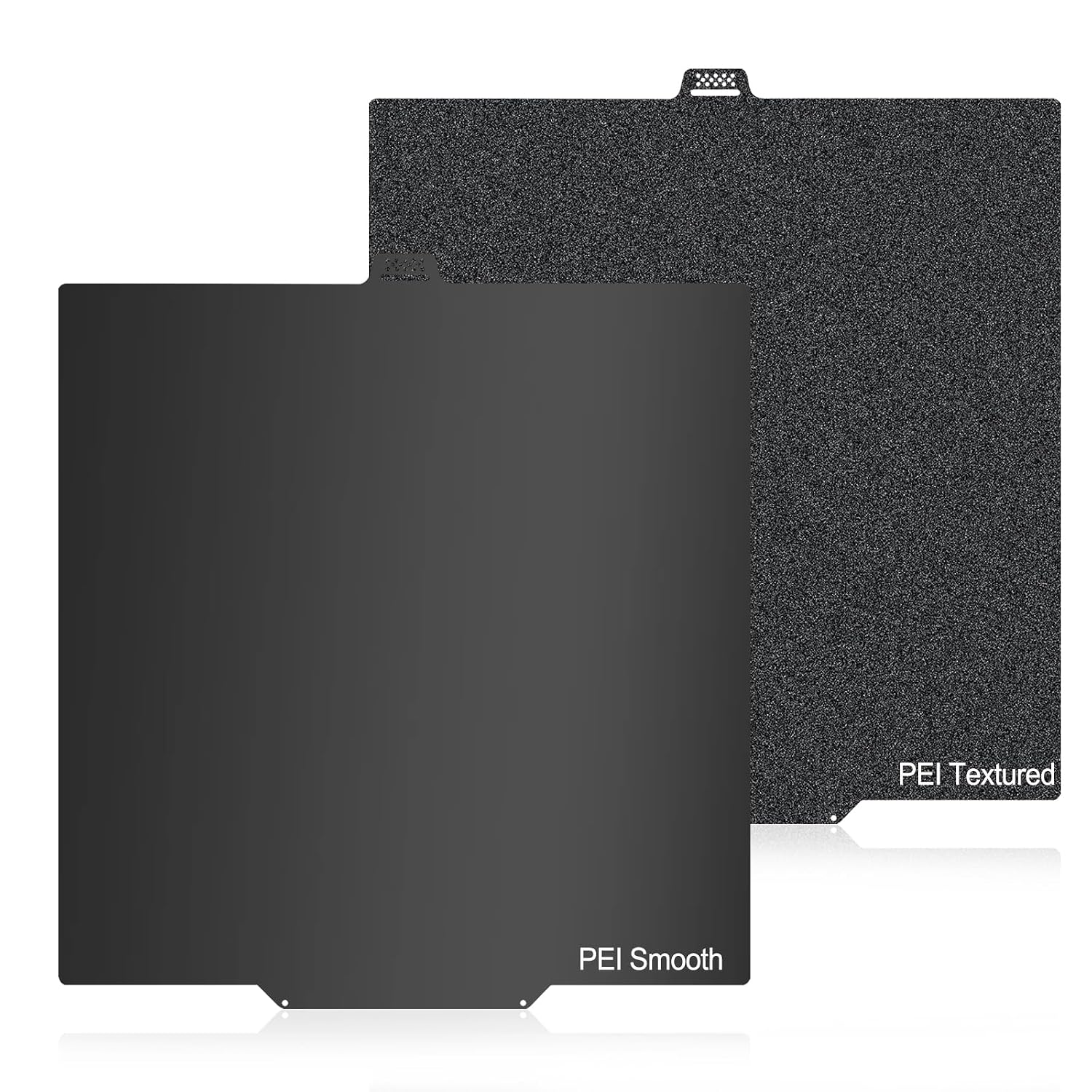 280x280mm Black PEI Build Plate for QIDI Q2, Double-Sided Smooth PEI+Textured PEI Spring Steel Sheet Heat Bed with Strong Adhesion & Easy Part Removal