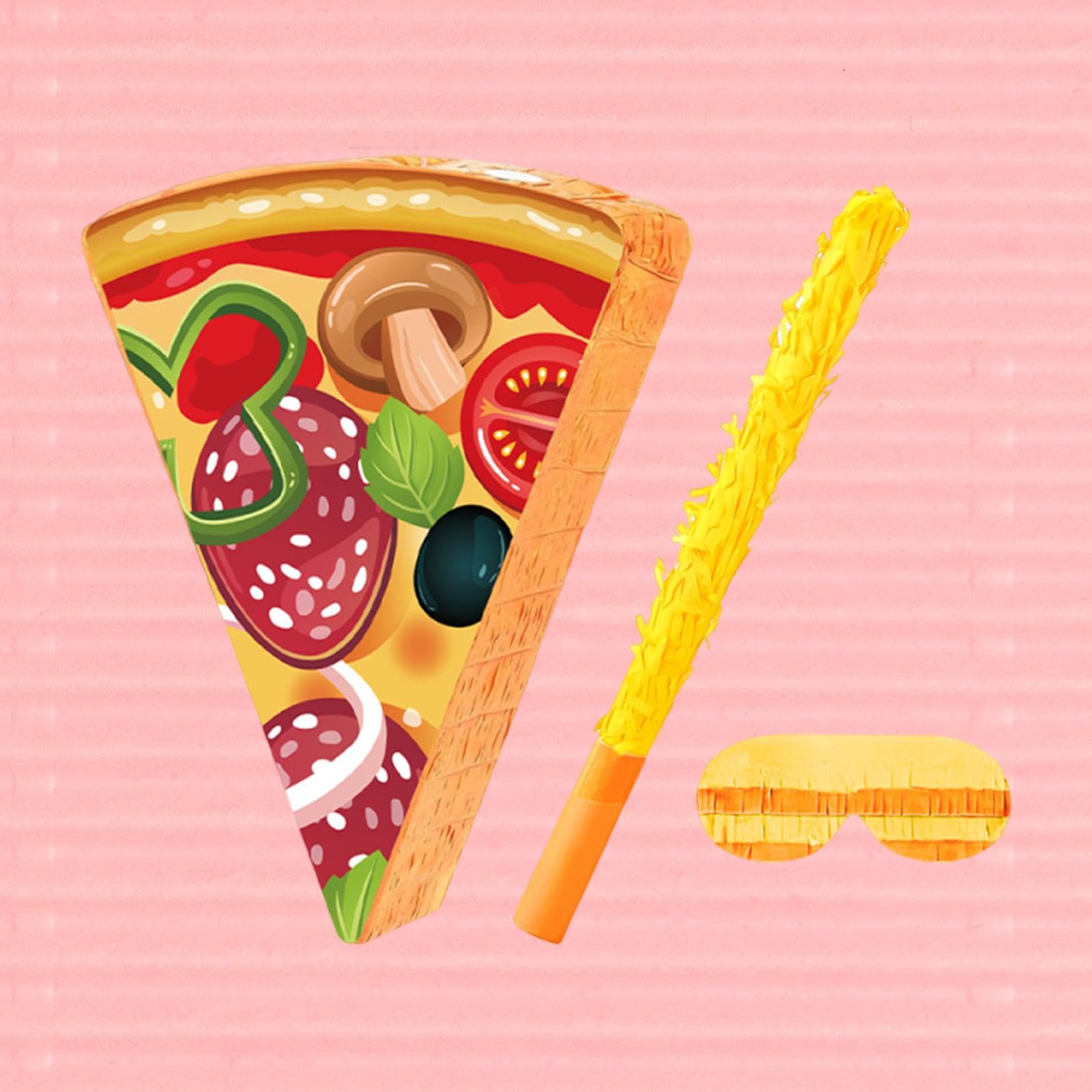 Piñata de Pizza para Fiestas Infantiles, Accesorios y artículos para Fiestas de Despedida de Soltera, música para niños.
