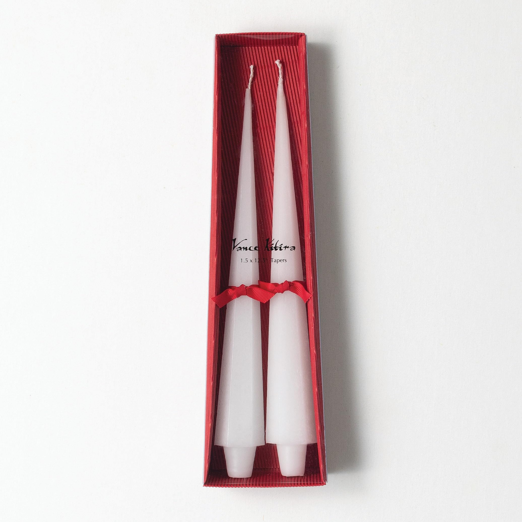Sullivans Vance Kitira White Taper Candle Set of 2, Clean-Burning, Environmental-Friendly, Scentless, Real-Wax Candles, Home Décor, Hosting Décor