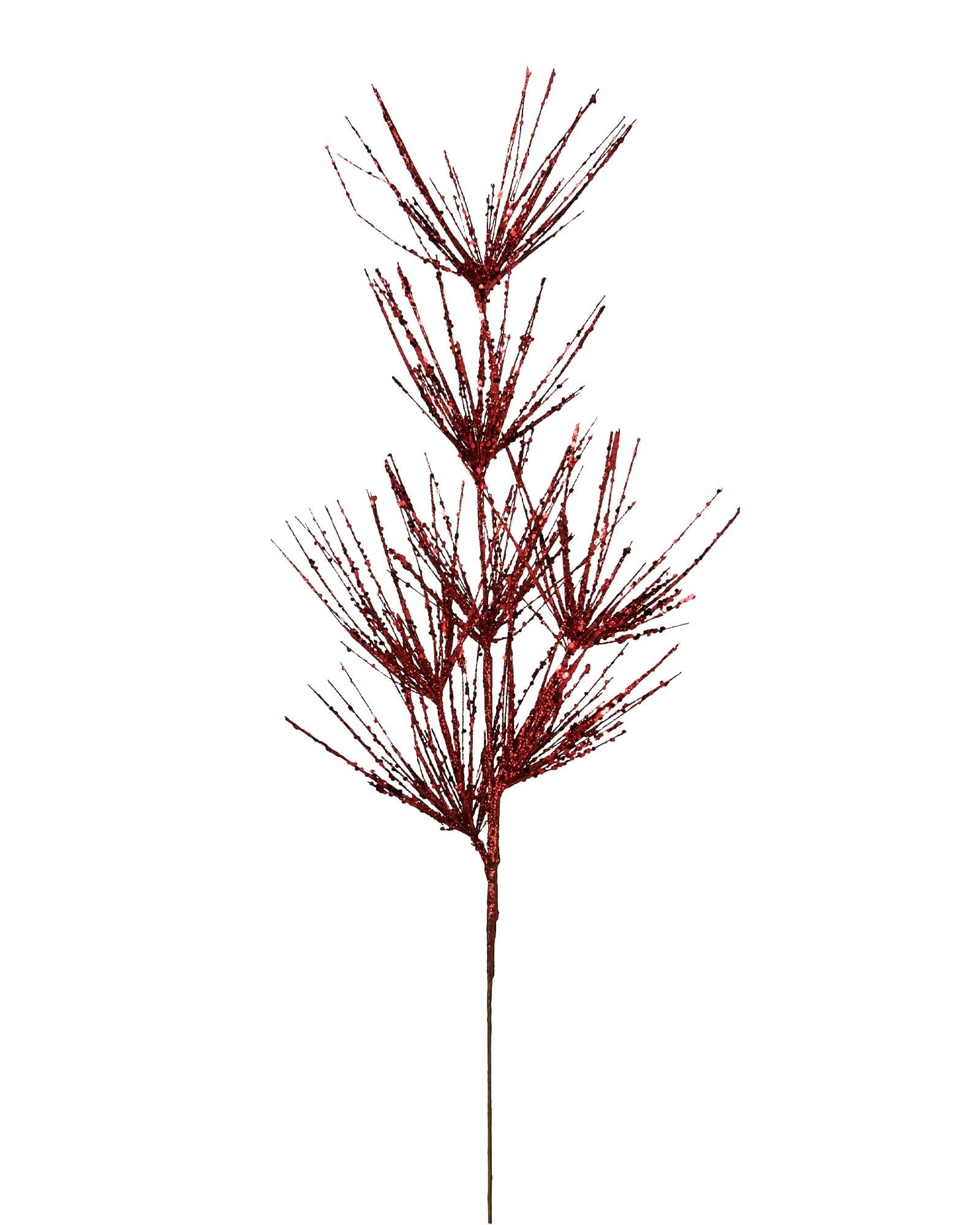Werchristmas Red Glitter Firework Christmas Spray – 74 Cm Decorative Stem For Wreaths & Garlands