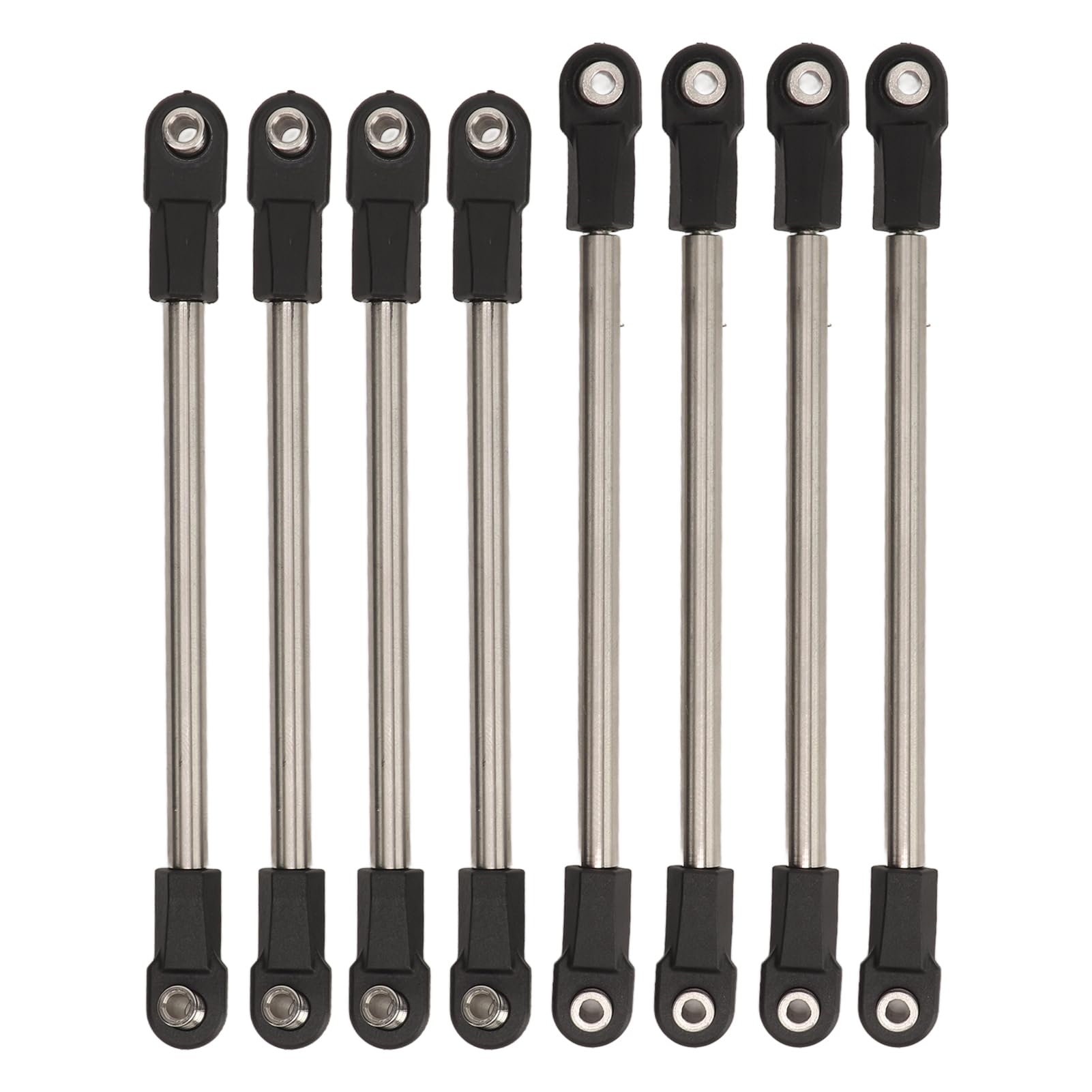 Tyenaza 8Pcs Stainless Steel Link Rod, 275mm Wheelbase Stainless Steel Link Rod Linkage Set for 1/10 RC Crawler Car