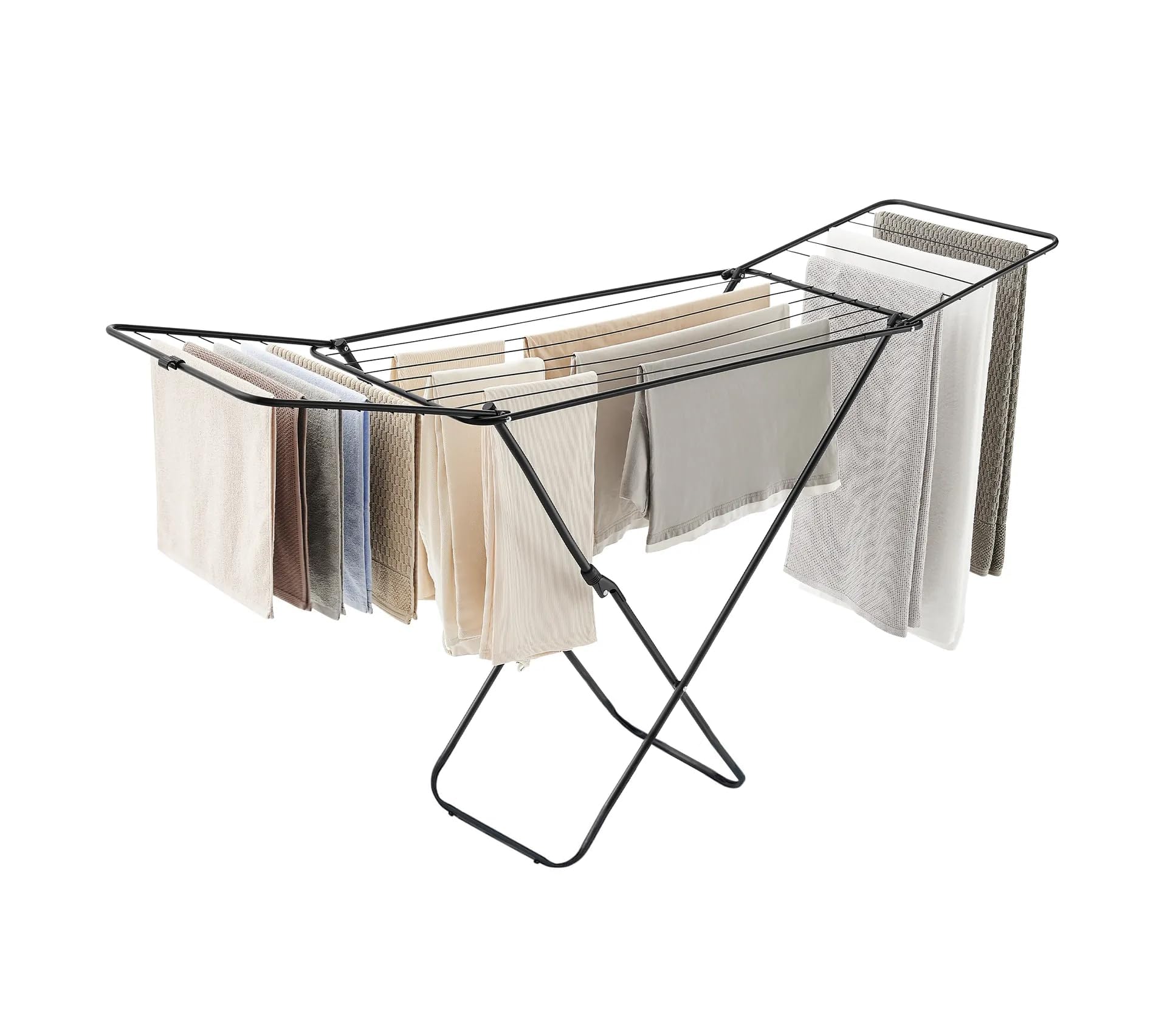 Étendoir à linge pliable 20m tout métal pour intérieur et extérieur