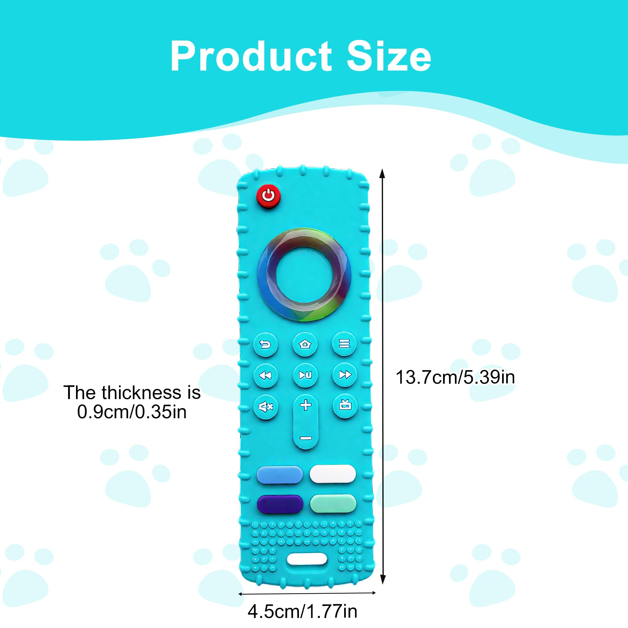 TUYOBG Remote Control Design Silicone Puppy Teething Toy - Image 2