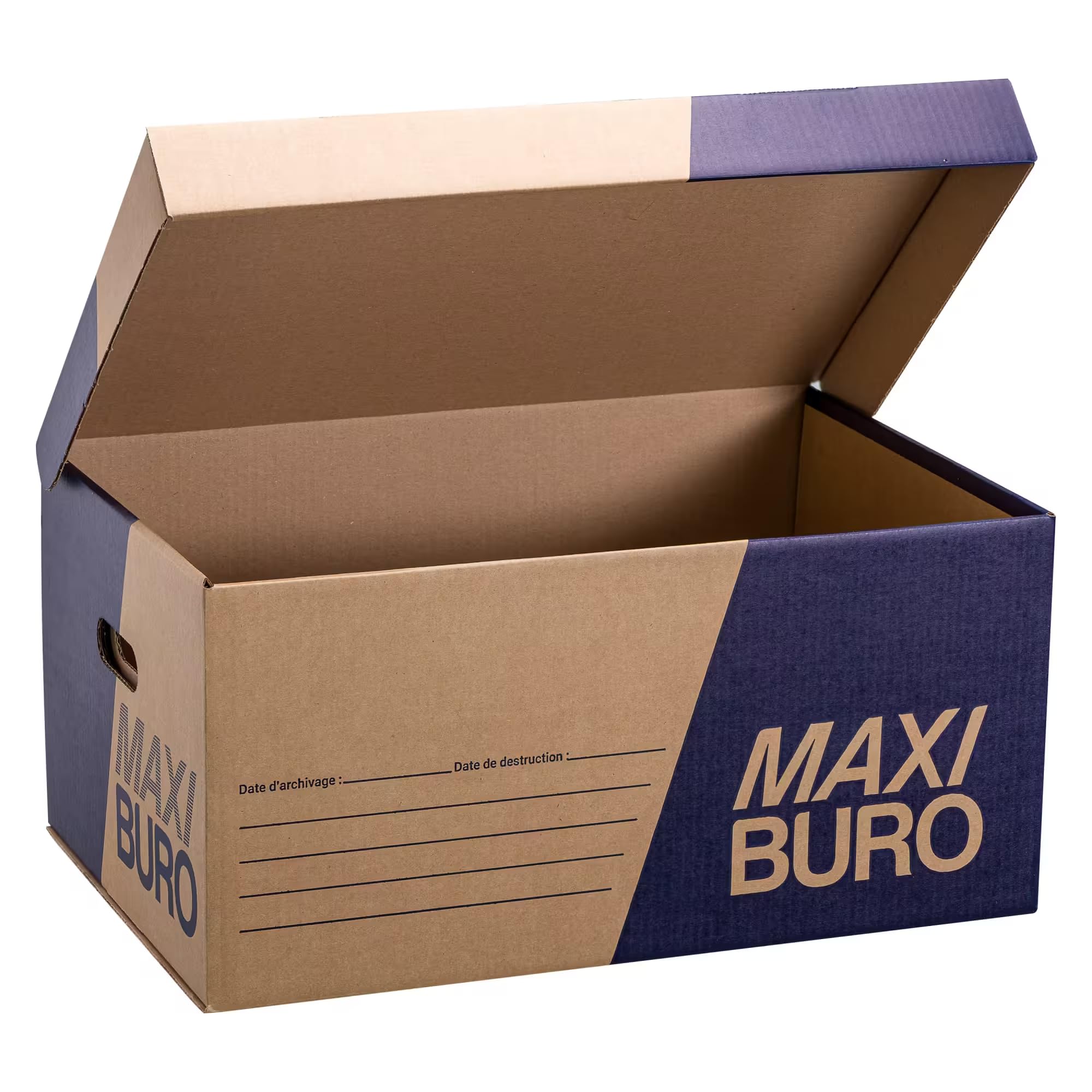 Caisse à archives kraft brun H 27 x L 54 x P 35 cm Lot de 10