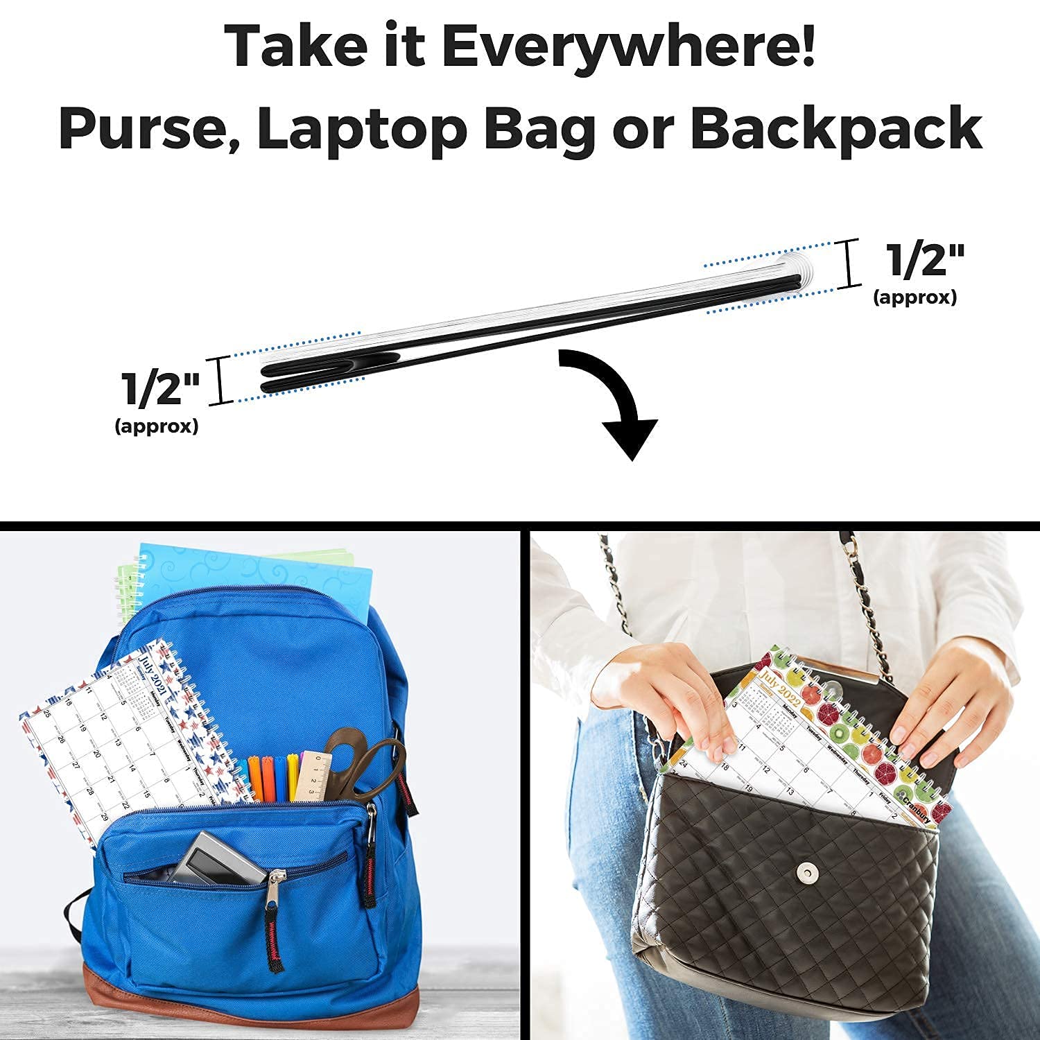 CRANBURY Standing Desk Calendar 20222023 (Seasons), 8x6", Use Small