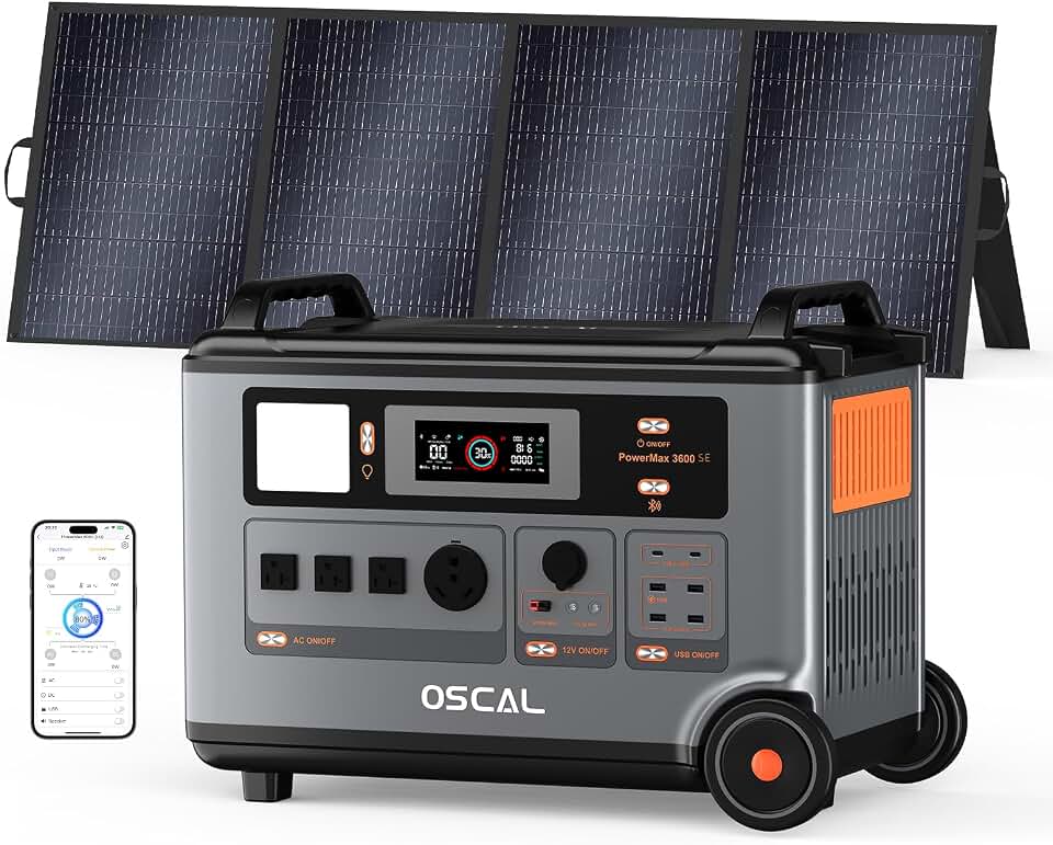 PowerMax 3600SE Solar Power Generator 3600W Power Station