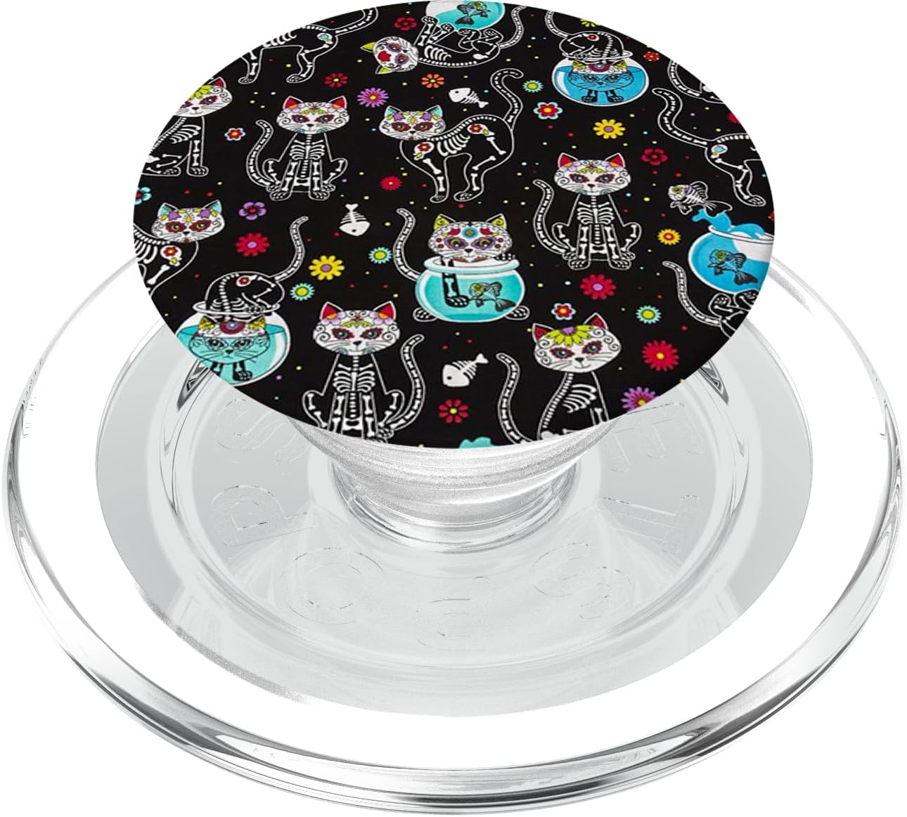 Watercolor Colorful Cat Print Pop Kitty Socket Mount Print PopSockets PopGrip: Swappable Grip for Phones & Tablets PopSockets PopGrip for MagSafe