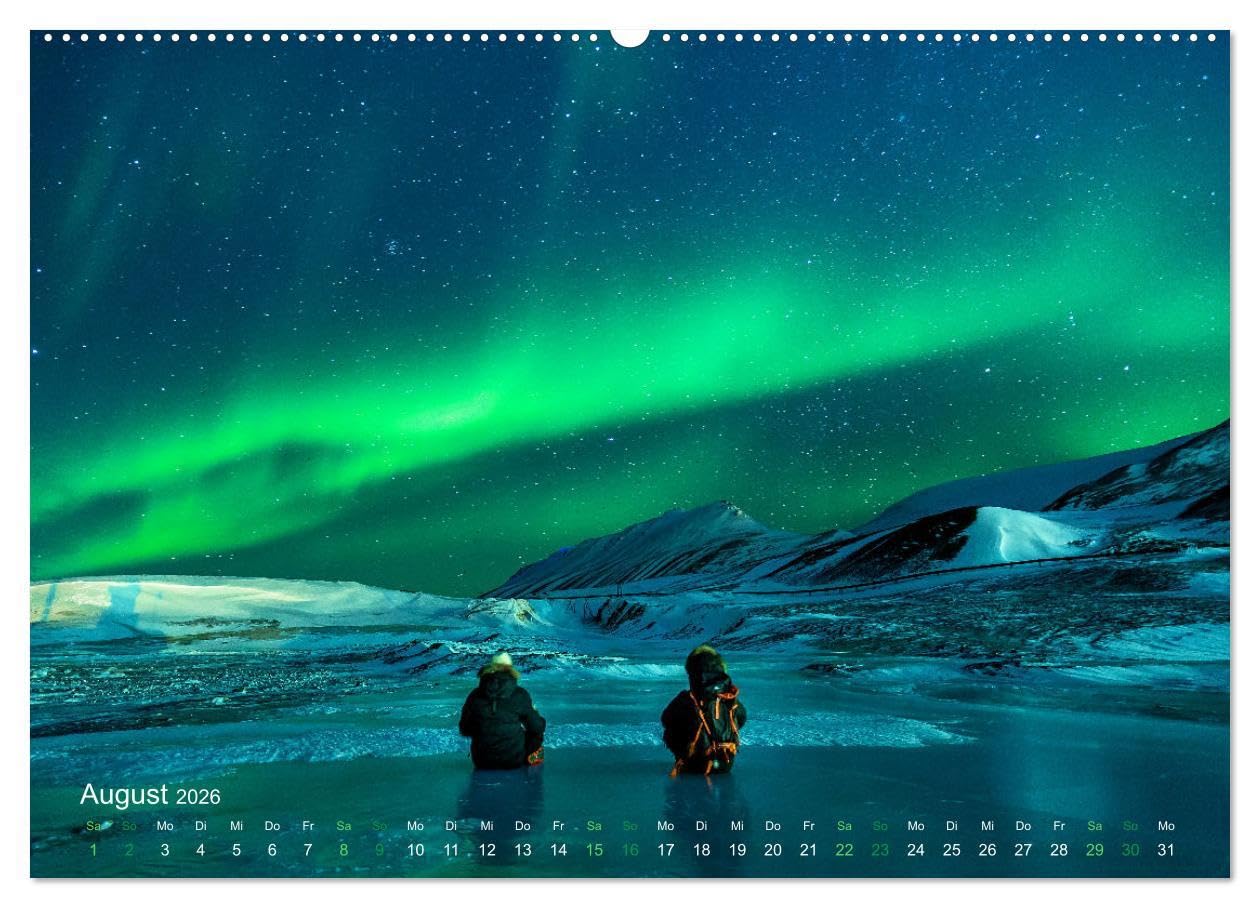 Magische Polarlichter der Erde (Wandkalender 2026 DIN A2 quer), CALVENDO Monatskalender: Atemberaubende Aufnahmen imposanter Lichterscheinungen (CALVENDO Natur)