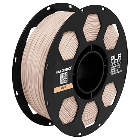HATCHBOX 1.75mm Beige PLA 3D Printer Filament, 1 KG Spool, Dimensional Accuracy +/- 0.03 mm, 3D Printing Filament