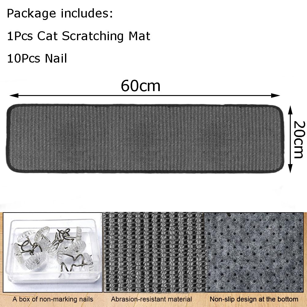 Cat Scratching Mat Sofa Furniture Protector Cat Scratcher Board Natural Sisal Kitty Scratching Pad Scratch Couch Cover Guard Claws Care Toy Scratcher Mat Rug for Grinding Claw and Protect Furniture - Image 2
