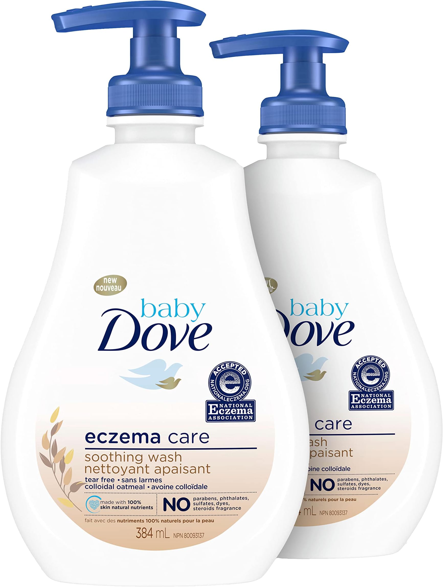 Baby Dove Soothing Baby Body Wash Eczema Care 2 Count To Soothe Delicate Baby Skin No Artificial Perfume or Color, Paraben Free, Phthalate Free 13 oz