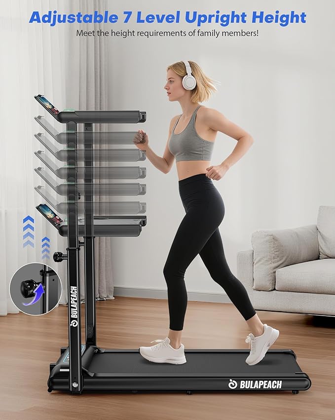 Caminadora Eléctrica Plegable con Inclinación 3 en 1 Negra miniatura 4