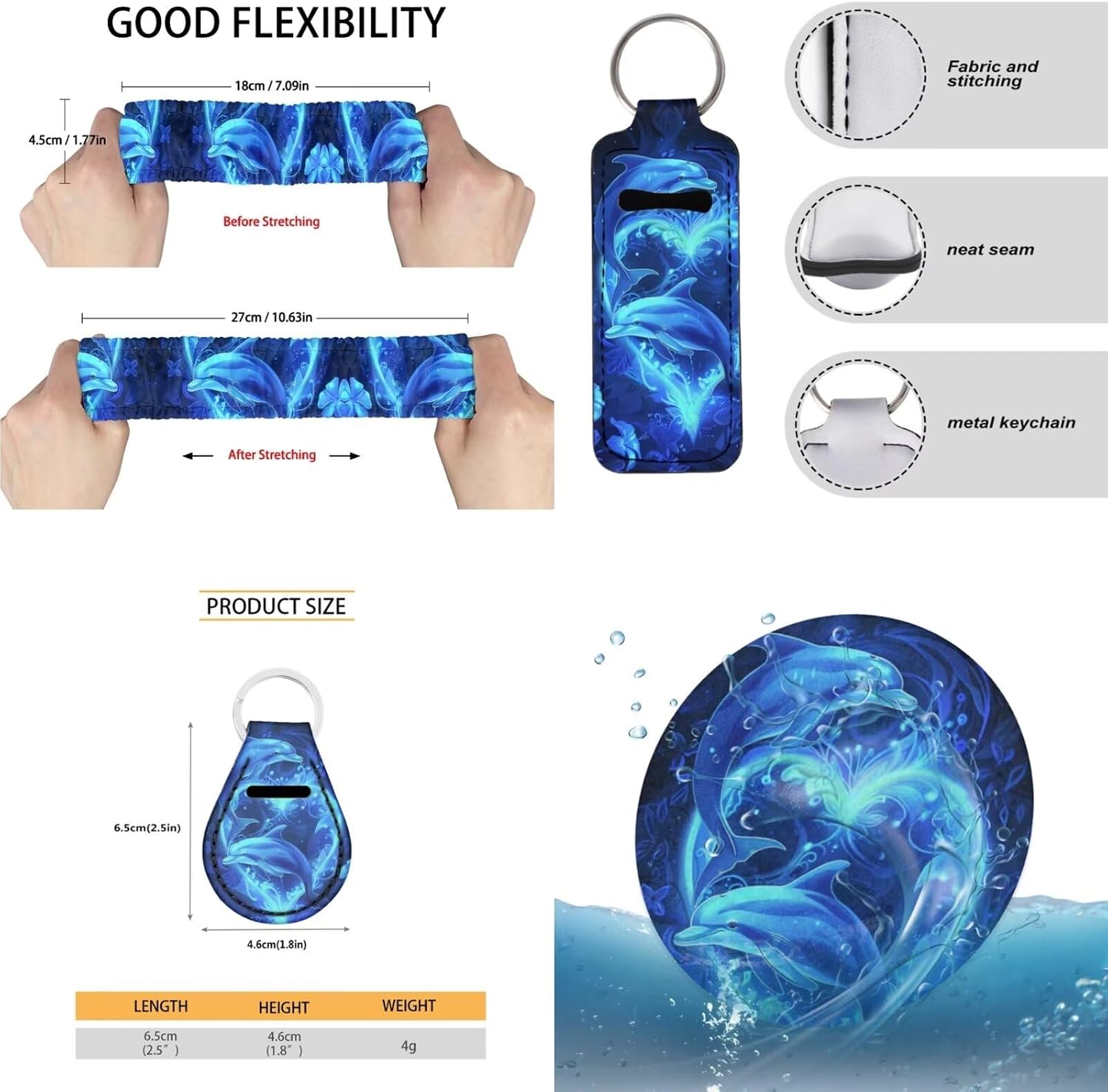 15 Piece Car Seat Cover Sets for Women, Dolphin Heart Print Car Front and Back Seat Cover Steering Wheel Cover Seat Belt Cover Armrest Pads Headrest Cover Cup Coaster Keychain, Universal Fits