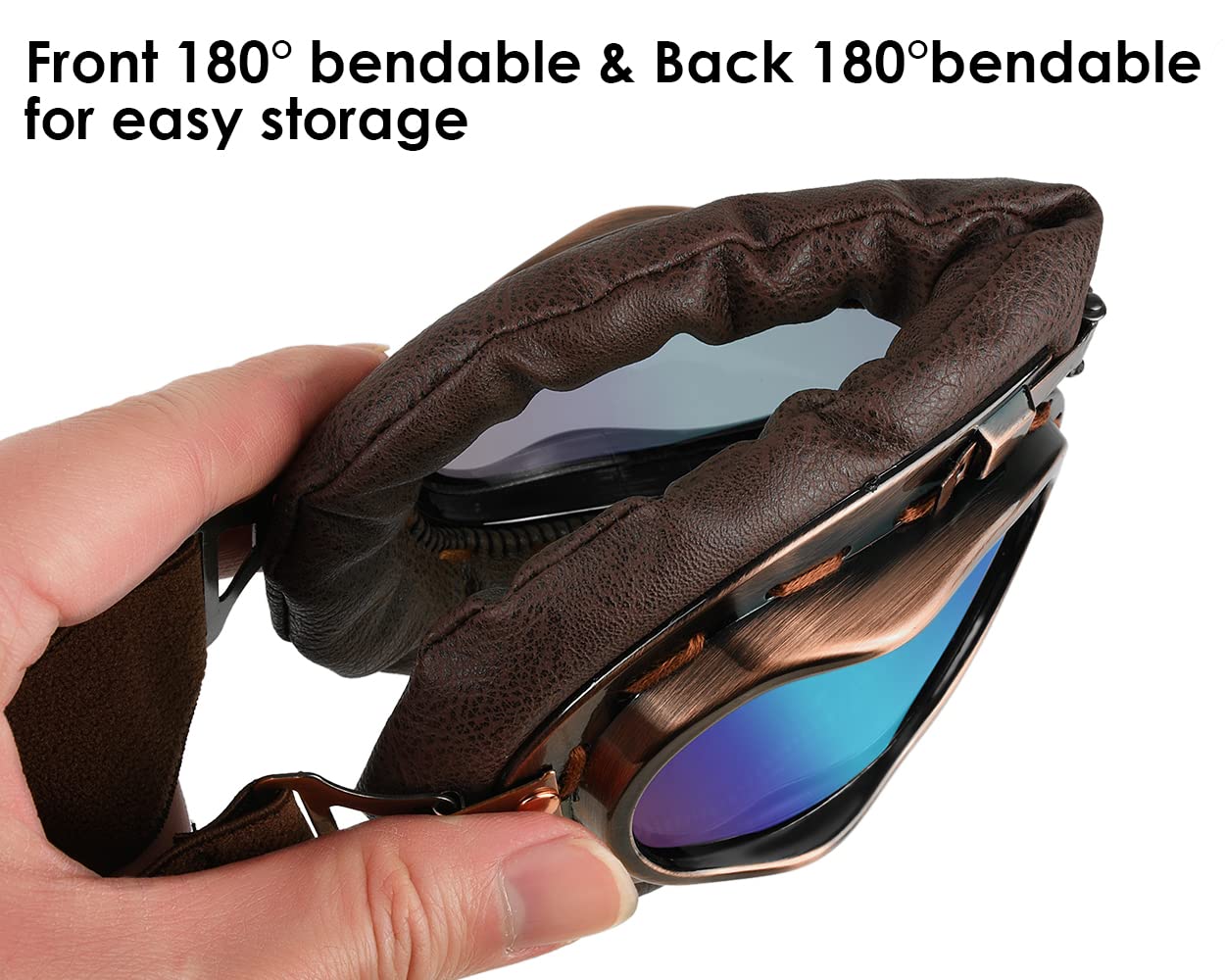 Steampunk Cosplay Brille - Retro Pilot Goggles Für Motorrad & Kostüm