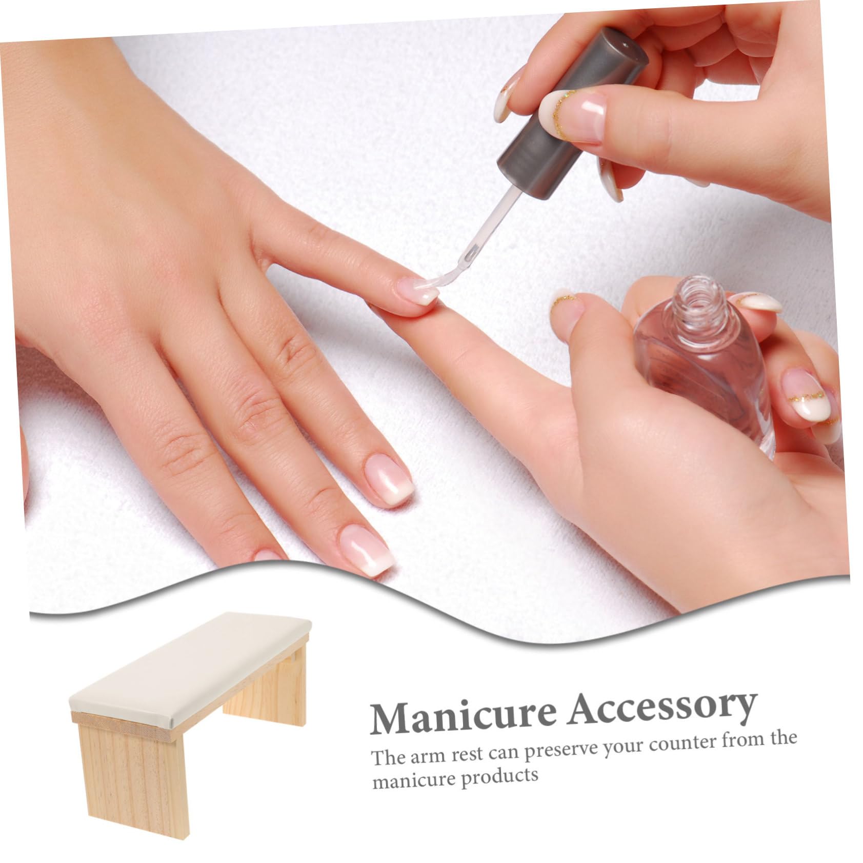 Hemobllo Cuscino per Mani per Manicure Poggiabraccio per Unghie Cuscino per Mani per Nail Art Superficie in Materiale Pu per Saloni di Bellezza e Uso Domestico