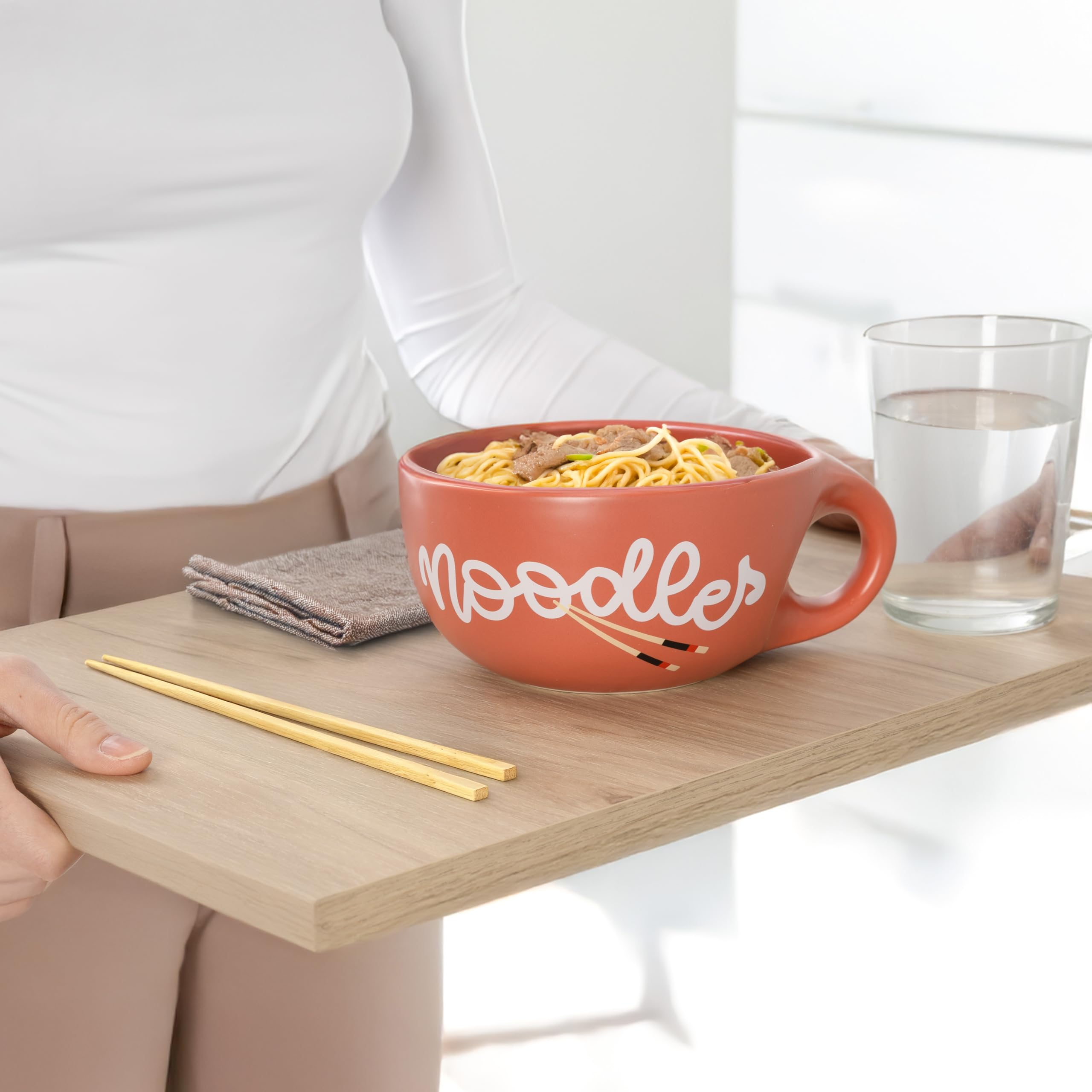 Fisura – Ciotola ramen Noodles. Ciotola giapponese originale per ramen. Scodella in ceramica 680 ml per noodles, Pho, Udon e Soba. 19,5 cm x 8,5 cm
