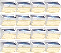 Vista 28 de Peasur Paquete de 6 luces solares para exteriores con sensor de movimiento, luces solares de seguridad impermeables con 3 modos de iluminación